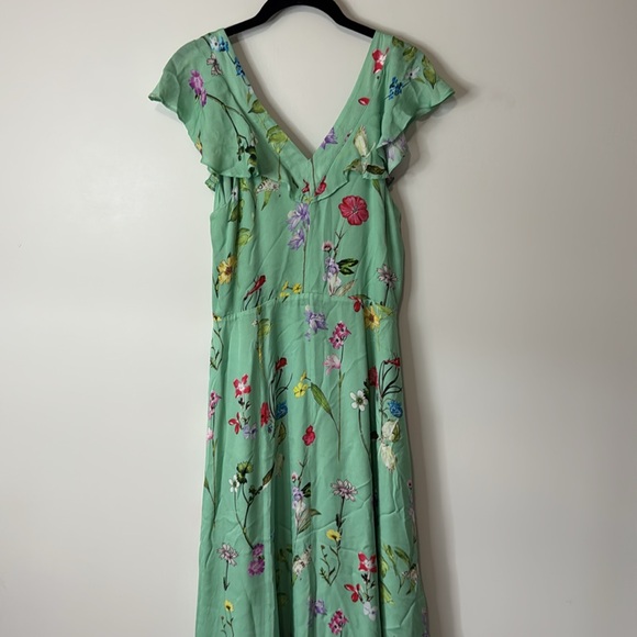 Parker Raven Silk Blend Midi Dress Floral - Picture 4 of 4